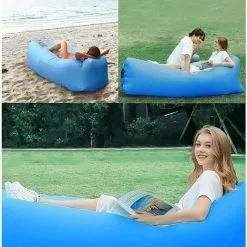 DECKON Hamac Gonflable, Canapé Gonflable Portable Pliable, Sac De Rangement Intégré, Imperméable, Coussin Gonflable Extérieur, Résistant à L'usure - Camping, Plage -Matelas Boutique 54457781 4