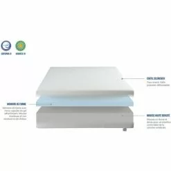 LES TENDANCES Matelas 140x200 Cm En Mousse à Mémoire De Forme Gel Azeo - 21 Cm -Matelas Boutique 55025458 4