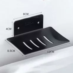 CATHERINE Porte-savon Mural, Porte-savon De Douche Mural En Acier Inoxydable,noir