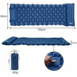 Randaco Tapis De Couchage Gonflable,Tapis De Camping Auto-gonflant,Tapis Pique Nique, Bleu Roi ,192x60x8.5cm - Bleu Roi -Matelas Boutique 56114199 3