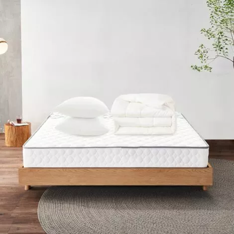 IZTOSS Ensemble Matelas Et Couette Et 2 Oreillers - Matelas 140x190x17cm + 1 Couette 220x240cm + 2 Oreillers 60x60cm - 7 Zones De Confort Mousse Mémoire Adaptative (Matelas+Couette+Oreillers) 1 IZTOSS Ensemble Matelas Et Couette Et 2 Oreillers - Matelas 140x190x17cm + 1 Couette 220x240cm + 2 Oreillers 60x60cm - 7 Zones De Confort Mousse Mémoire Adaptative (Matelas+Couette+Oreillers)