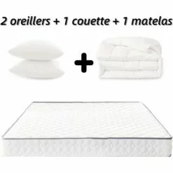 IZTOSS Ensemble Matelas Et Couette Et 2 Oreillers - Matelas 140x190x17cm + 1 Couette 220x240cm + 2 Oreillers 60x60cm - 7 Zones De Confort Mousse Mémoire Adaptative (Matelas+Couette+Oreillers) 7 IZTOSS Ensemble Matelas Et Couette Et 2 Oreillers - Matelas 140x190x17cm + 1 Couette 220x240cm + 2 Oreillers 60x60cm - 7 Zones De Confort Mousse Mémoire Adaptative (Matelas+Couette+Oreillers) -Matelas Boutique 56382908 3