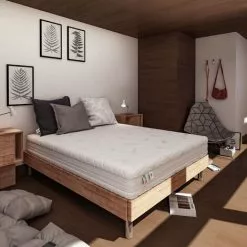 Baldiflex Matelas Hybride - 1600 Ressorts Et Mousse à Mémoire De Forme - Mesure 90x200 Cm