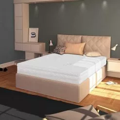 Baldiflex Matelas Easy Silver H 15 Cm Avec Revetement En Tissu Antibacterienne 90x190 Cm