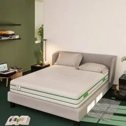 Baldiflex Matelas Hybride Green Spring - 800 Ressorts Et 3 Cm Mousse à Mémoire De Forme - Mesure 90x200 Cm