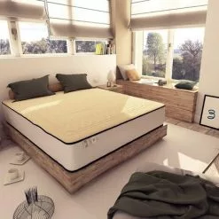 Baldiflex Matelas Latex Cotton - Matelas Hybride Latex Et Mousse, Hauteur 18 Cm, 90x190 Cm