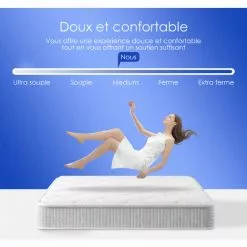 AIIBOT Matelas 90x190 Matelas Ressorts Ensachés Avec 7 Zones Matelas à Haute Élasticité Hypoallergénique Et Respirant -Matelas Boutique 56801816 5
