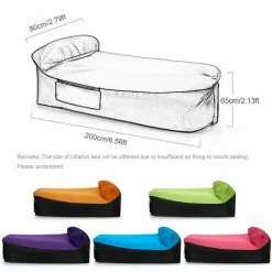 SUPERSELLER Chaise Longue Gonflable Lits D'air Portables Canapé De Couchage Canapé Pour Voyager Camping Plage Arrière-cour , Rose - Rose -Matelas Boutique 56806734 3