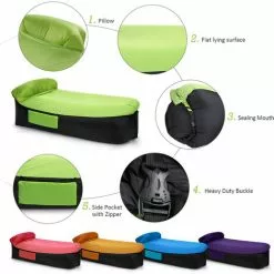 SUPERSELLER Chaise Longue Gonflable Lits D'air Portables Canapé De Couchage Canapé Pour Voyager Camping Plage Arrière-cour , Rose - Rose -Matelas Boutique 56806734 4