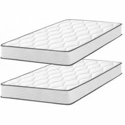 IZTOSS Lot 2 - Matelas 90x190cm - Épaisseur 17 Cm - Luxe Matelas Mémoire De Forme Pour Adulte Enfant - 7 Zones De Confort Mousse Mémoire Adaptative (Deux Matelas Mesurant 90x190x17cm)