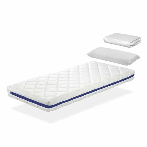 DREAMDI Pack Matelas 90X190 HERMES LIT ENFANT, Epaisseur 11 CM + 1 Oreiller A Memoire 90x35 + 1 Protege Matelas 90x190 1 DREAMDI Pack Matelas 90X190 HERMES LIT ENFANT, Epaisseur 11 CM + 1 Oreiller A Memoire 90x35 + 1 Protege Matelas 90x190
