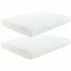 IZTOSS Lot De 2 - Luxe Matelas Mémoire De Forme 140x190 Memo - épaisseur 16cm- 8 Zones De Confort Mousse Mémoire Adaptative