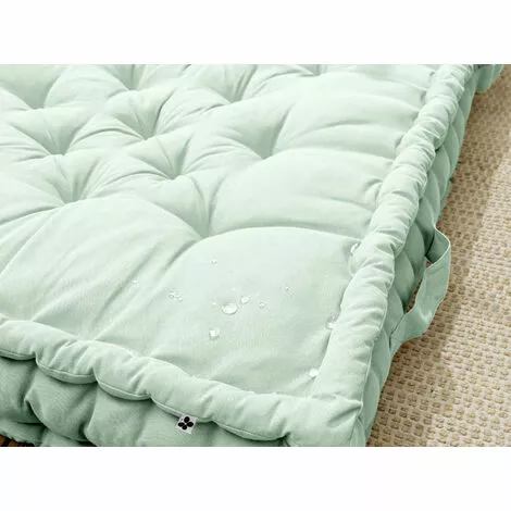 DOCK AVENUE Matelas Palette Avec 2 Dossiers 100% Coton Déperlant Et Anti UV KALA - VERT MENTHE 3 DOCK AVENUE Matelas Palette Avec 2 Dossiers 100% Coton Déperlant Et Anti UV KALA - VERT MENTHE – Image 3