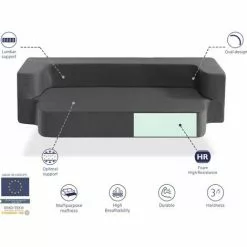 DORMALIT Matelas Lit Futon Kma-Lit Pliant 100x190 - Epaisseur 24 Cm Canape Lit - Matelas Lit -Matelas Boutique 59481524 4