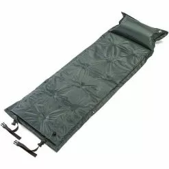 KARTOKNER Matelas De Couchage, Léger, Auto-gonflant Avec Oreiller Pour Le Camping Et La Randonnée183*57*2.5cm(vert)