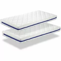 DREAMDI LOT X2 Matelas En Mousse Respirante 70X190 HERMES, Epaisseur 11 CM, Dehoussable, Ergonomique Et Adaptable