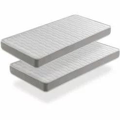 DREAMDI LOT X2 Matelas Mousse 70x190 APOLO, Epaisseur 14 CM,Ergonomique Et Respirant