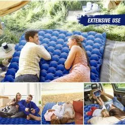 TANCYCO Matelas De Camping Pour 2 Personnes Avec Oreiller Pneumatique Matelas Pneumatique Portable Matelas De Couchage Imperméable Pour Sac à Dos,Bleu Clair, -Matelas Boutique 59953362 3