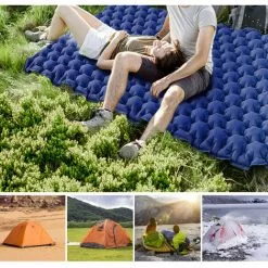 TANCYCO Matelas De Camping Pour 2 Personnes Avec Oreiller Pneumatique Matelas Pneumatique Portable Matelas De Couchage Imperméable Pour Sac à Dos,Bleu Clair, -Matelas Boutique 59953362 5