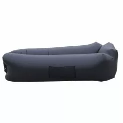 TANCYCO Super Léger Extérieur Rapide Infaltable Air Sofa Canapé Portable Lit Gonflable Pliable Plage Sleeping Lounger Laybag,Le Noir,260 * 70cm