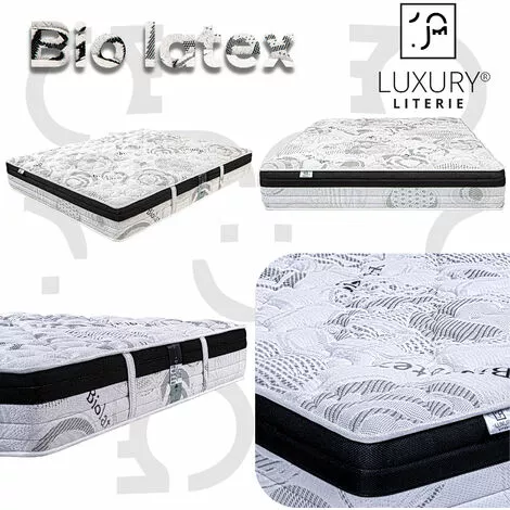 LUXURY LITERIE Matelas 90x190 Cm, Hauteur 26 Cm, Bio Latex, Latex, 10 Zones De Confort, Indépendance Du Couchage, Réversible, Haute Densité, Orthopédique 4 LUXURY LITERIE Matelas 90x190 Cm, Hauteur 26 Cm, Bio Latex, Latex, 10 Zones De Confort, Indépendance Du Couchage, Réversible, Haute Densité, Orthopédique – Image 4