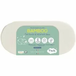 PTIT LIT P'tit Lit - Matelas De Couffin Bamboo - 72x32 Cm - Viscose Douce Et Soyeuse Pour Bébé - Idéal Landau Nacelle Et Berceau - Réversible - Déhoussable - Fabrication Française