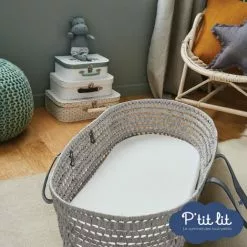 PTIT LIT P'tit Lit - Matelas De Couffin Bamboo - 72x32 Cm - Viscose Douce Et Soyeuse Pour Bébé - Idéal Landau Nacelle Et Berceau - Réversible - Déhoussable - Fabrication Française -Matelas Boutique 61180284 5