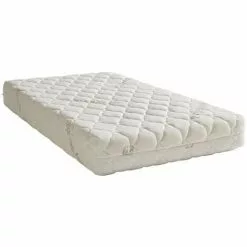 PTIT LIT P'tit Lit - Matelas Bébé Coton Bio - 60x120 Cm - 100% Coton : Matière Naturelle D'origine Végétale - Sans Traitement Chimique - Déhoussable - Oeko Tex® - Fabrication Française - Blanc
