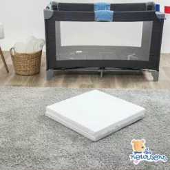 LES NOURSONS Matelas Pliant Bébé - 60x120cm - Matelas De Voyage - Déhoussable - Confortable - Garantie 2 Ans - Fabrication Française - Blanc -Matelas Boutique 61181828 5