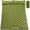 TANCYCO Double Matelas De Couchage De Camping, Coussin De Camping Gonflable Presse-pieds Ultraléger 2 Personnes Tapis De Camping Avec Oreiller Pour Camping Randonnée Voyage Sac à Dos Tente Et Vanlife