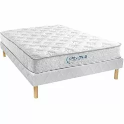 VENTE-UNIQUE.COM Ensemble Sommier + Matelas Ressorts Ensachés ép22cm SERENITE De DREAMEA - 140x200 Cm