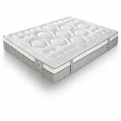 MARCKONFORT Matelas Black Memory 135x190 Cm à Mémoire De Forme Avec Ressots Ensachés, Fermeté Moyenne - BLANC