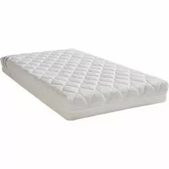 PTIT LIT P'tit Lit - Matelas Bébé Climatisé - 60x120 Cm - 1 Face Été Fraîche / 1 Face Hiver Ouatinée - Anti Acarien - Déhoussable - Oeko Tex® - Fabrication Française - Blanc