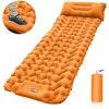 ASUPERMALL Tapis De Camping Léger Avec Oreiller Pneumatique Matelas Pneumatique Portable Matelas De Couchage Imperméable Pour Sac à Dos,Orange