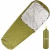 ASUPERMALL Sac De Couchage D'urgence Léger Imperméable à L'eau Thermique Couverture D'urgence équipement De Survie Pour Aventure En Plein Air Camping Randonnée Sac à Dos, Vert