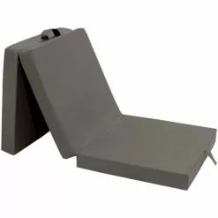 LES TENDANCES Matelas En Mousse Pliable En 3 Sections 190 X 70 X 9 Cm Gris