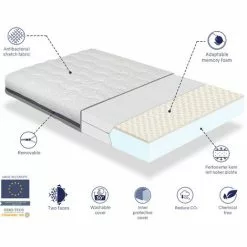 DORMALIT LOT X2 Matelas Mousse 70X190 KALA, Epaisseur 14 CM, Ergonomique Et Respirant -Matelas Boutique 67221311 4