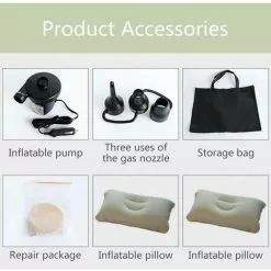 LLOVE Lit Gonflable Pour Voiture Matelas De Couchage Pour Voiture Coussin D'échappement Central Et Arrière Lit De Voyage Gris -Matelas Boutique 67914676 4