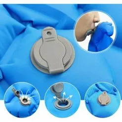 ECHOO Matelas De Camping, Tapis De Couchage Avec Oreiller De Camping Couchage D’air Ultraléger Pour Camping, Voyage, Randonnée（bleu） -Matelas Boutique 67933452 3