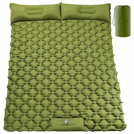QERSTA Double Matelas De Couchage De Camping, Coussin De Camping Gonflable Presse-pieds Ultraléger 2 Personnes Tapis De Camping Avec Oreiller Pour Camping Randonnée Voyage Sac à Dos Tente Et Vanlife 1 QERSTA Double Matelas De Couchage De Camping, Coussin De Camping Gonflable Presse-pieds Ultraléger 2 Personnes Tapis De Camping Avec Oreiller Pour Camping Randonnée Voyage Sac à Dos Tente Et Vanlife